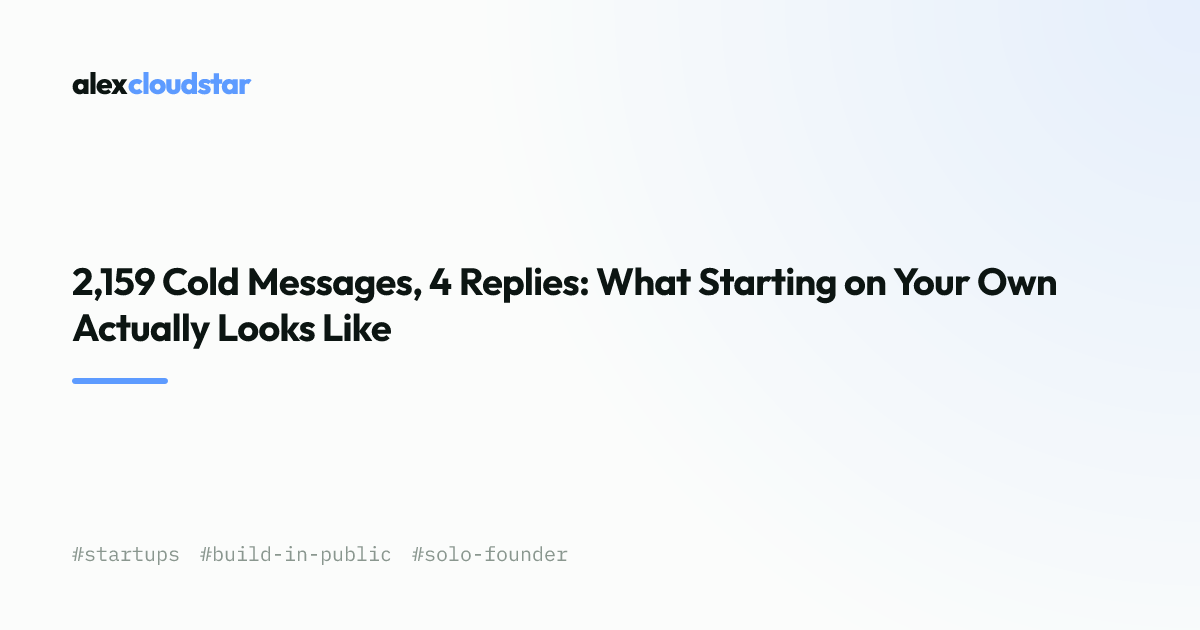 2,159 Messages, 4 Replies: Starting on Your Own