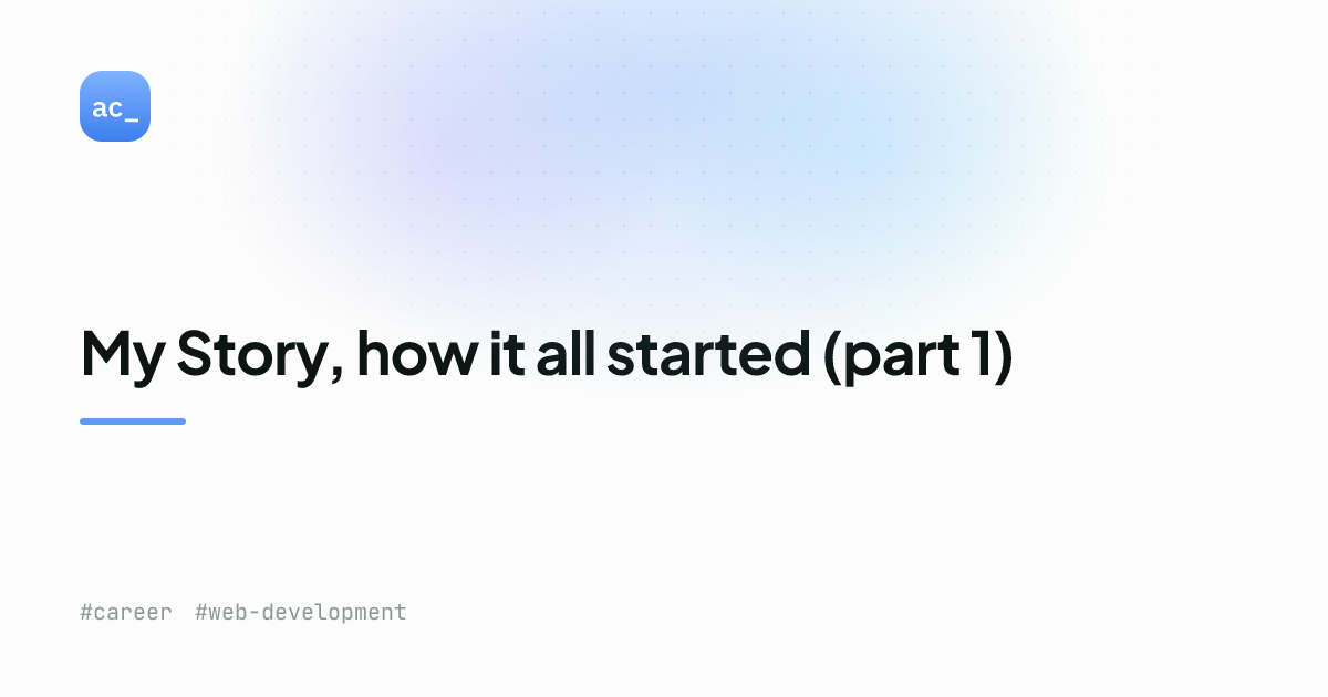 My Story, how all started | Alex Cloudstar